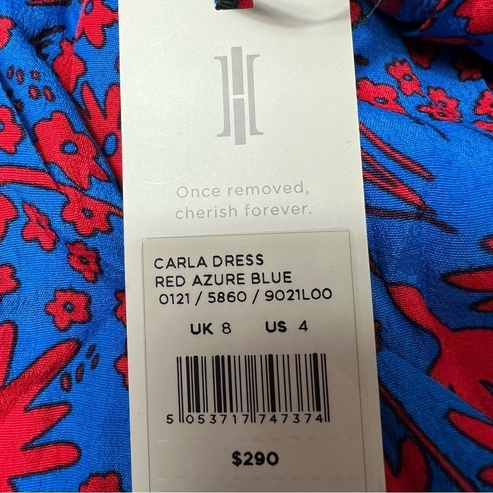 NWT Hobbs London CARLA FLORAL MIDI DRESS Size 4 - Picture 11 of 12